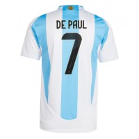 Echipament fotbal Argentina Rodrigo De Paul #7 Tricou Acasa Copa America 2024 maneca scurta